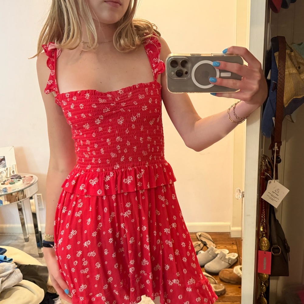 Red Floral Dress